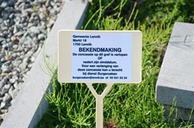 Begraafplaatsen: aanplakking vervallen concessies